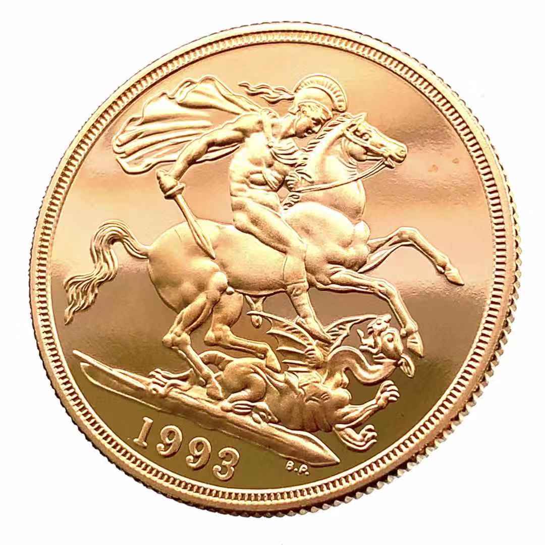 ソブリン金貨 聖ジョージ竜退治 エリザベス2世 金貨 イギリス 1993年 22金 15.9g イエローゴールド GOLD コレクション 美品