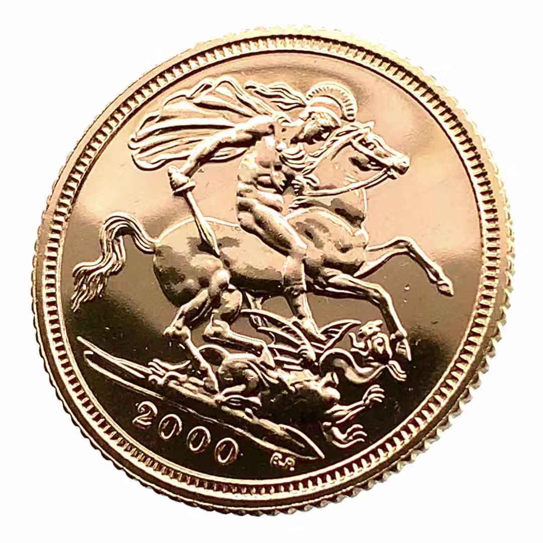 ソブリン金貨 聖ジョージ竜退治 エリザベス2世 金貨 イギリス 2000年 22金 3.9g イエローゴールド GOLD コレクション 美品