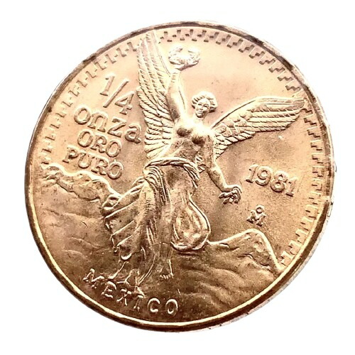メキシコ金貨 自由の女神と蛇喰鷲 1981年 21.6金  7.7g コイン イエローゴールド コレクション Gold 美品