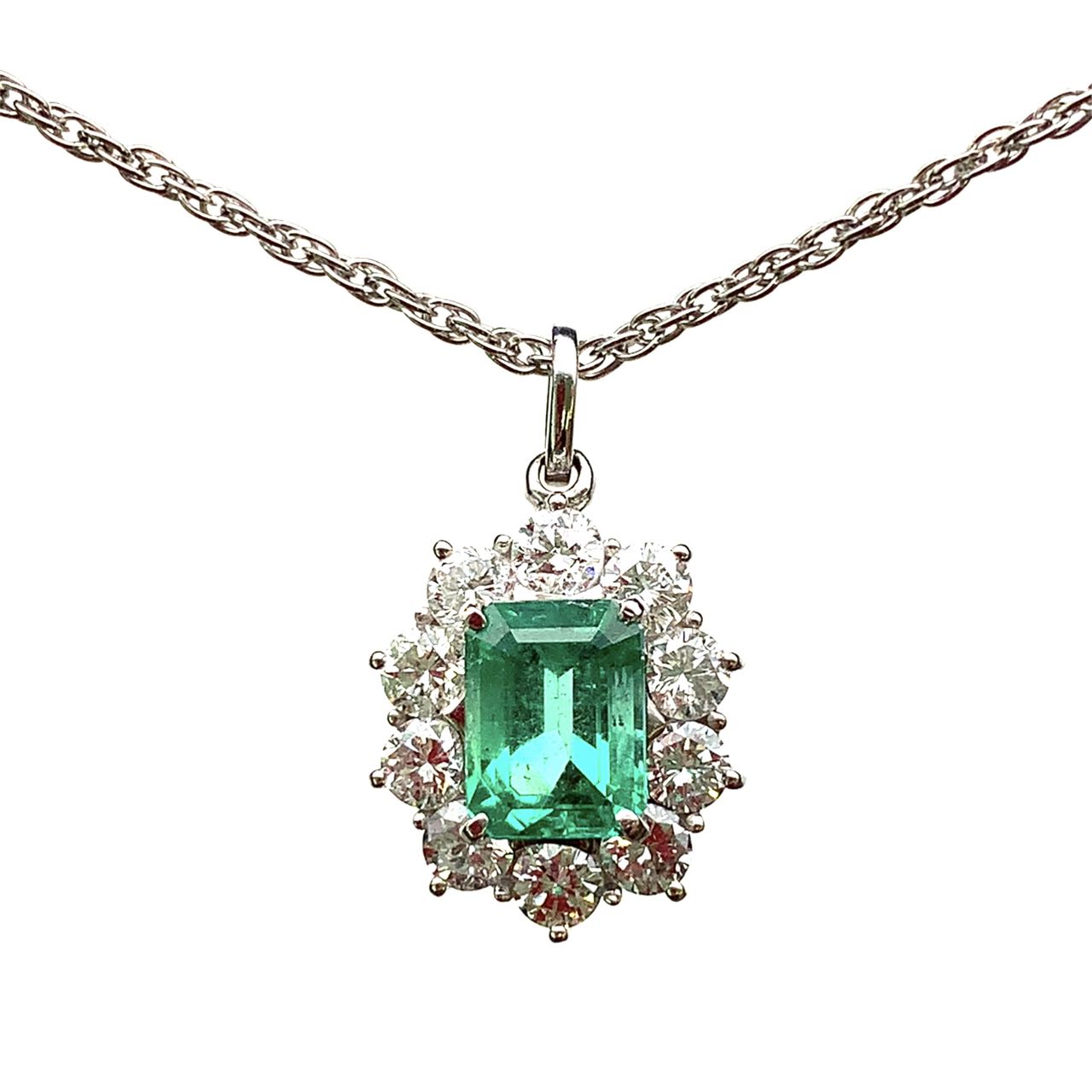 楽天市場】ネックレス ペンダント トップ エメラルド 0.38ct