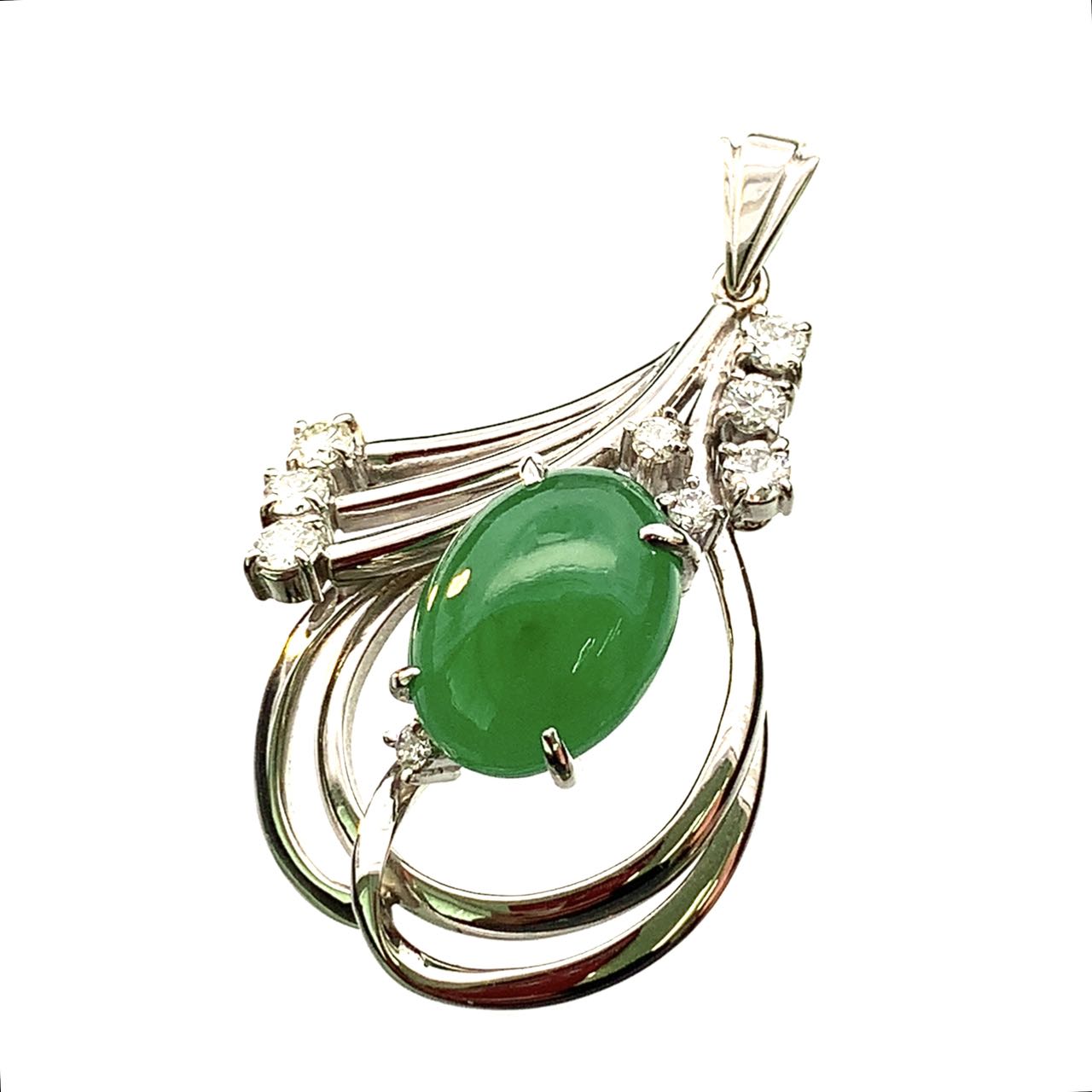 楽天市場】2.43カラット 翡翠 ヒスイ ダイヤモンド ネックレス