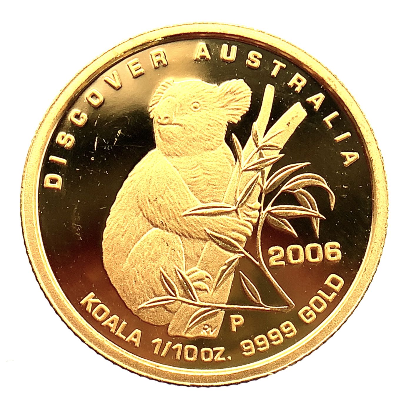 コアラ金貨 オーストラリア イエローゴールド 2006年 3.1g 1/10オンス 純金コイン 24金 コレクション Gold