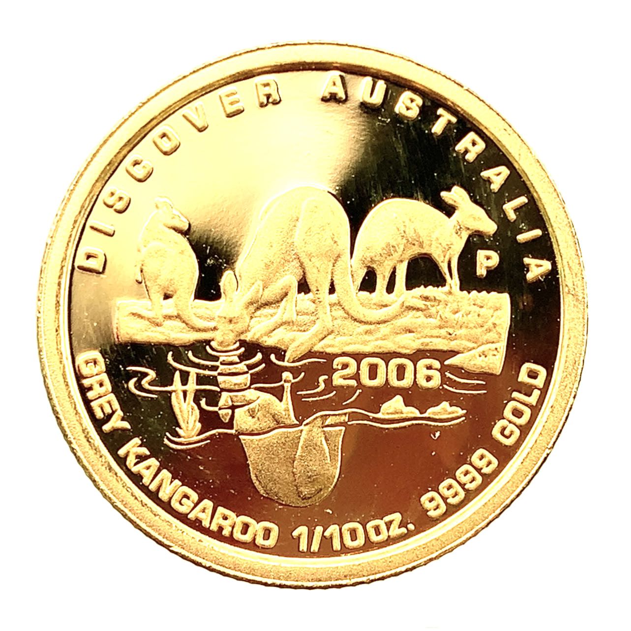 カンガルー ナゲット金貨 オーストラリア イエローゴールド 2006年 3.1g 1/10オンス 純金コイン 24金 コレクション Gold
