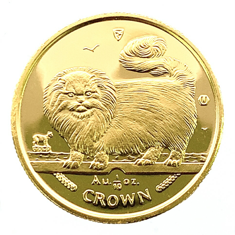 猫金貨 キャット ねこ マン島 1997年 1/10オンス 3.1g 24金 純金 イエローゴールド コレクション Gold 美品