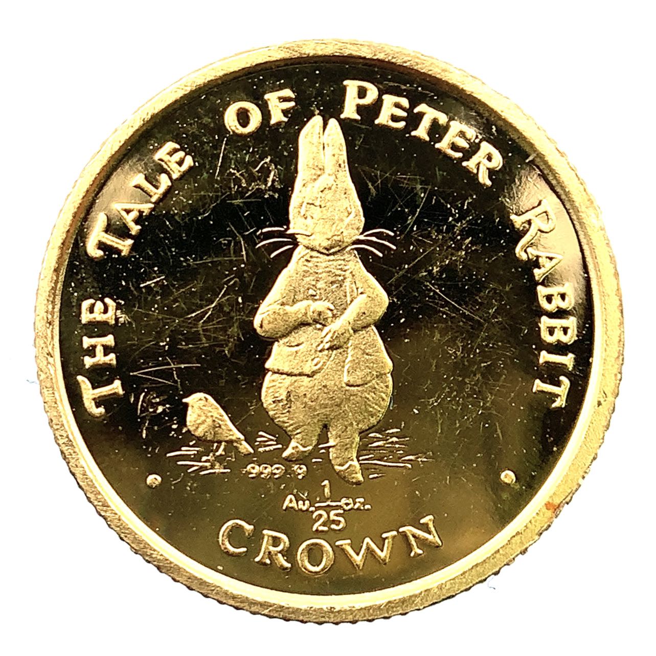 ピーターラビット金貨 ジブラルタル エリザベス女王 1/25オンス 1998年 1.2g 24金 純金 イエローゴールド コレクション Gold