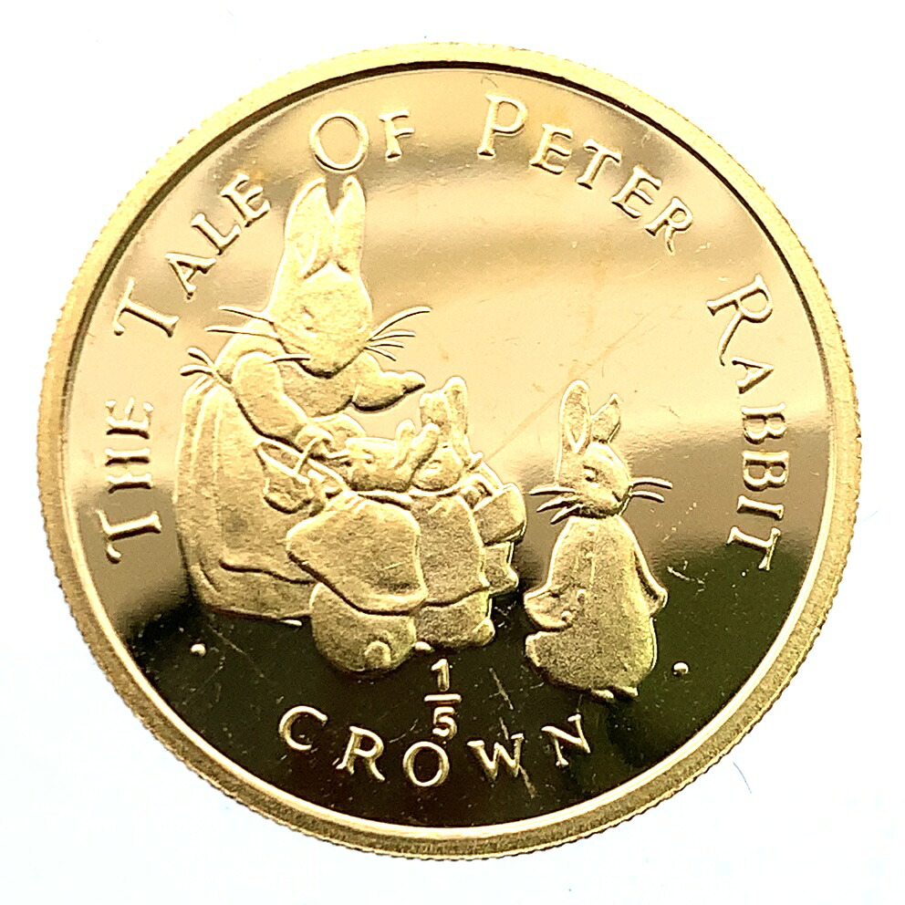 美品 ピーターラビット金貨 家族 エリザベス女王 ジブラルタル 1994年 1/5オンス 6.2g 24金 純金 イエローゴールド コレクション Gold|39宝飾販売店