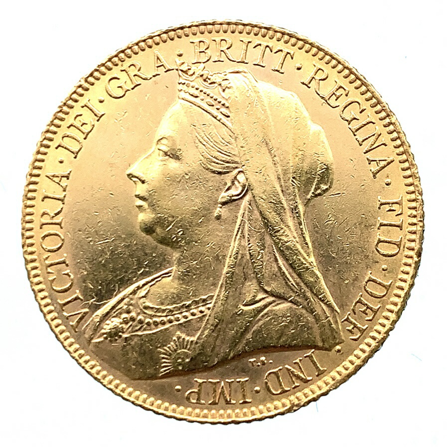 イギリス 1900 ビクトリア女王 ソブリン 竜退治金貨 21.6金 7.9g イエローゴールド コレクション Gold