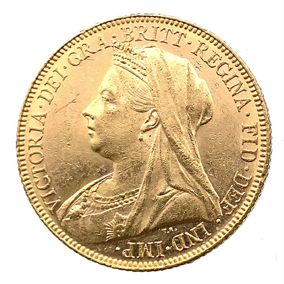 イギリス 1900 ビクトリア女王 ソブリン 竜退治金貨 21.6金 7.9g イエローゴールド コレクション Gold