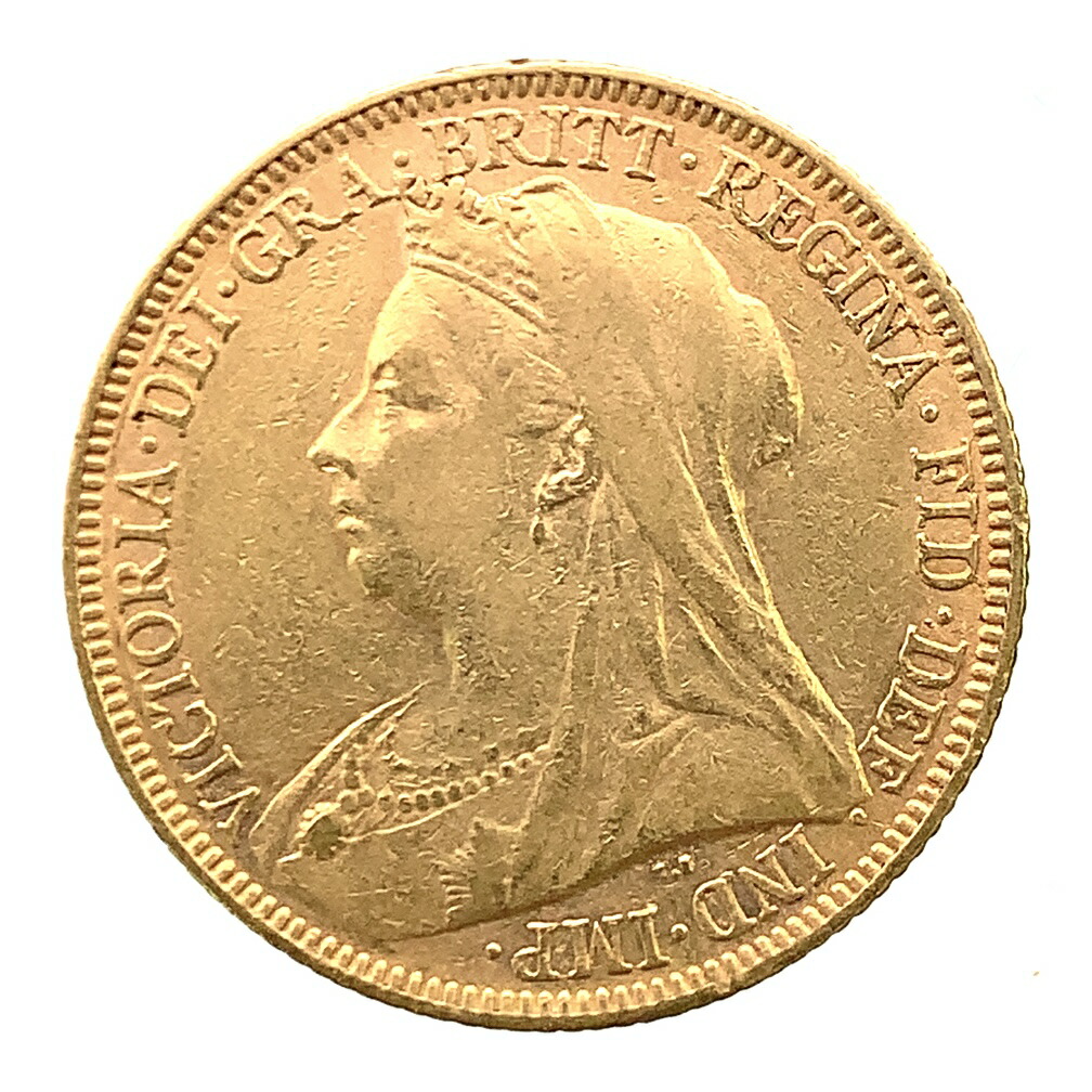 イギリス 1895 ビクトリア女王 ソブリン 竜退治金貨 21.6金 7.9g イエローゴールド コレクション Gold