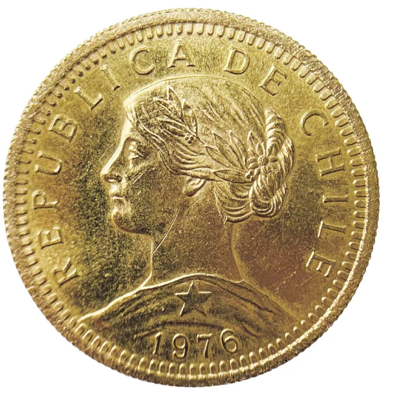 チリ 女神 金貨 1976年 4g 21.6金 イエローゴールド コレクション アンティークコイン Gold 美品