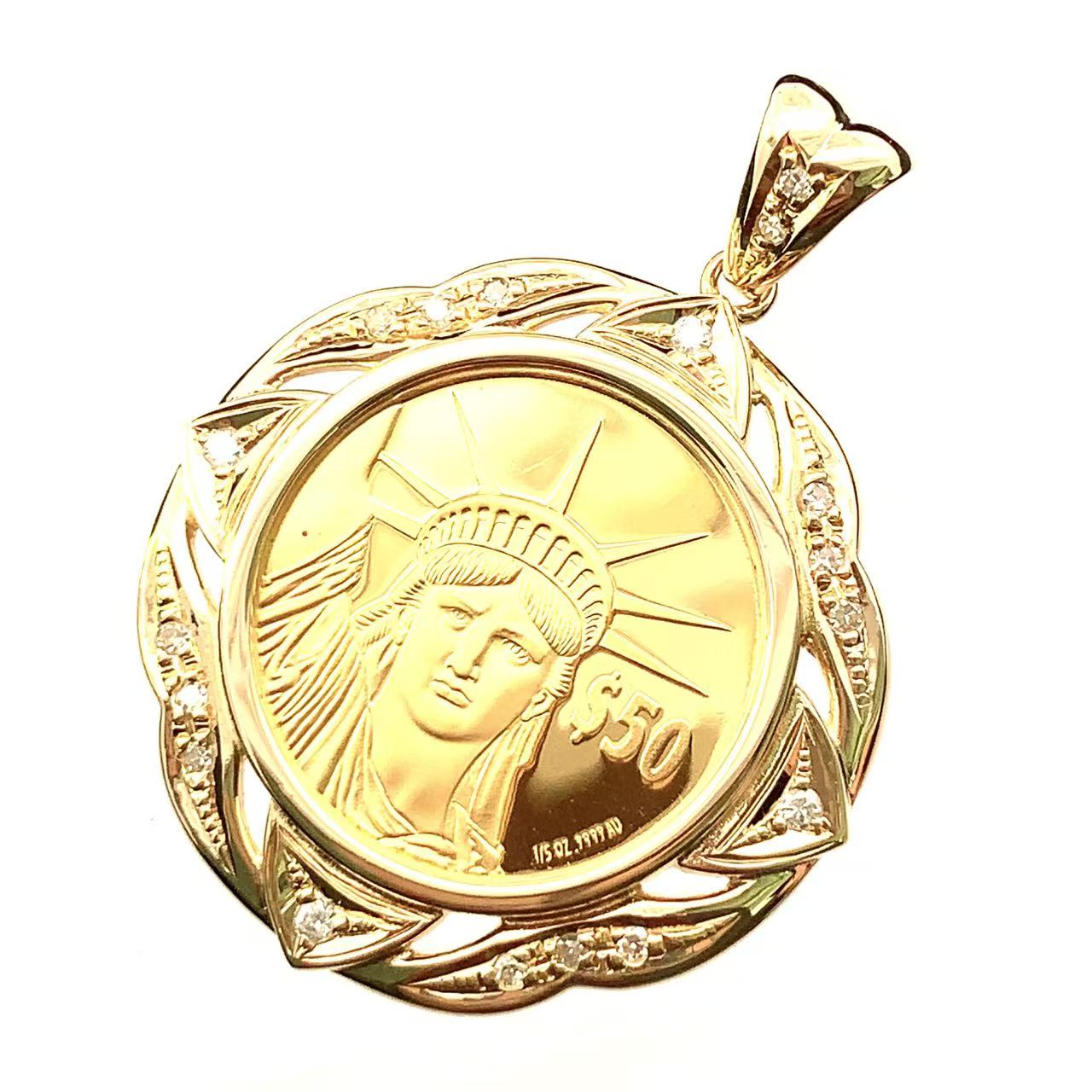 楽天市場】【自由の女神】 K24 K18 Pt900 リバティ インゴット 1g 15.5