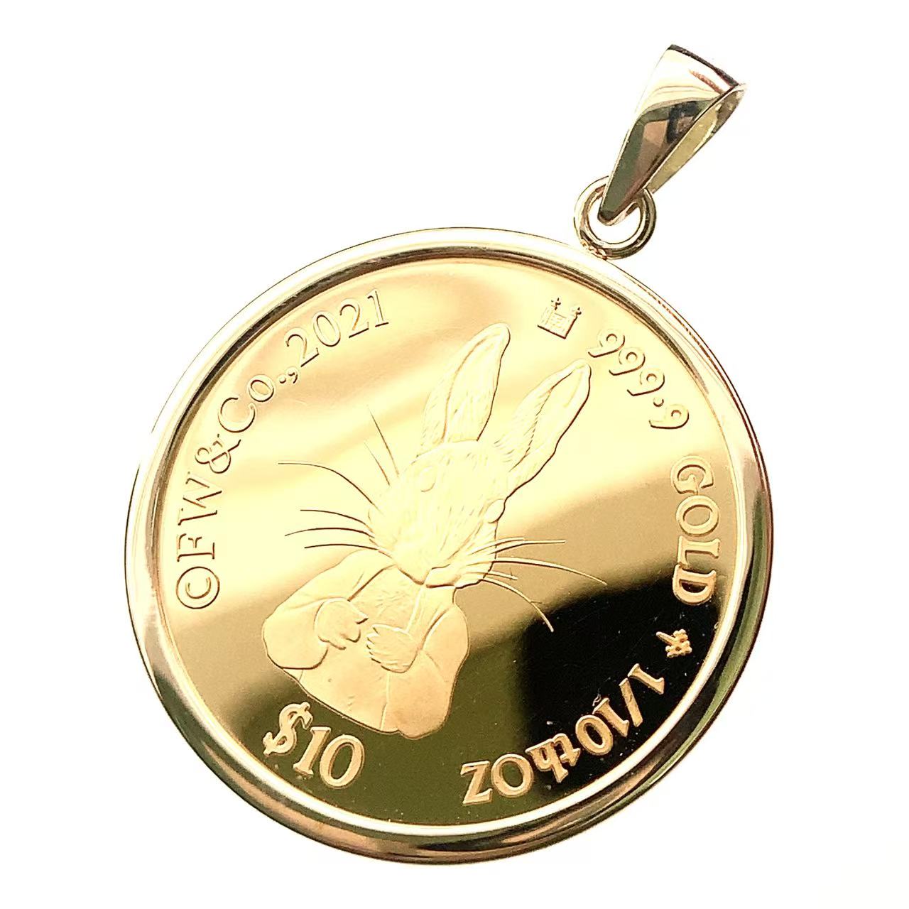 エリザベス/ピーターラビット ペンダントトップ K18YG ダイヤモンド 楽天市場】K24/K18YG 1/10OZ ピーターラビット/THE TALE OF