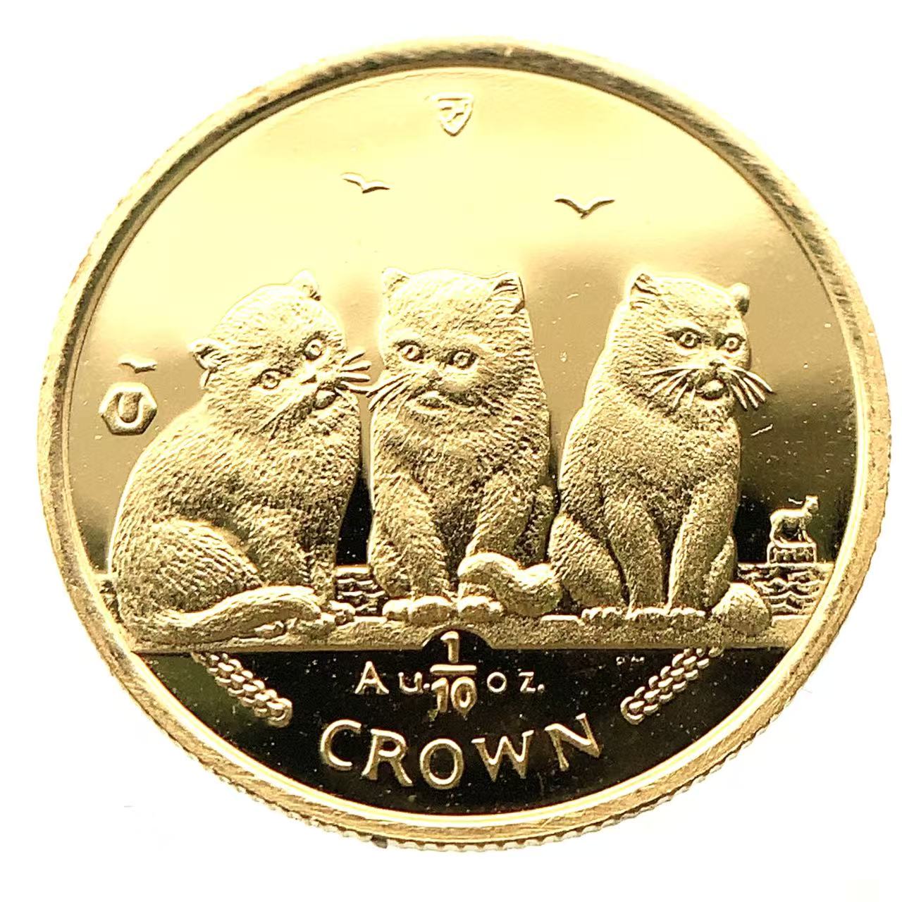楽天市場】マン島金貨 エリザベス女王 猫 1/25オンス 1995年 1.2