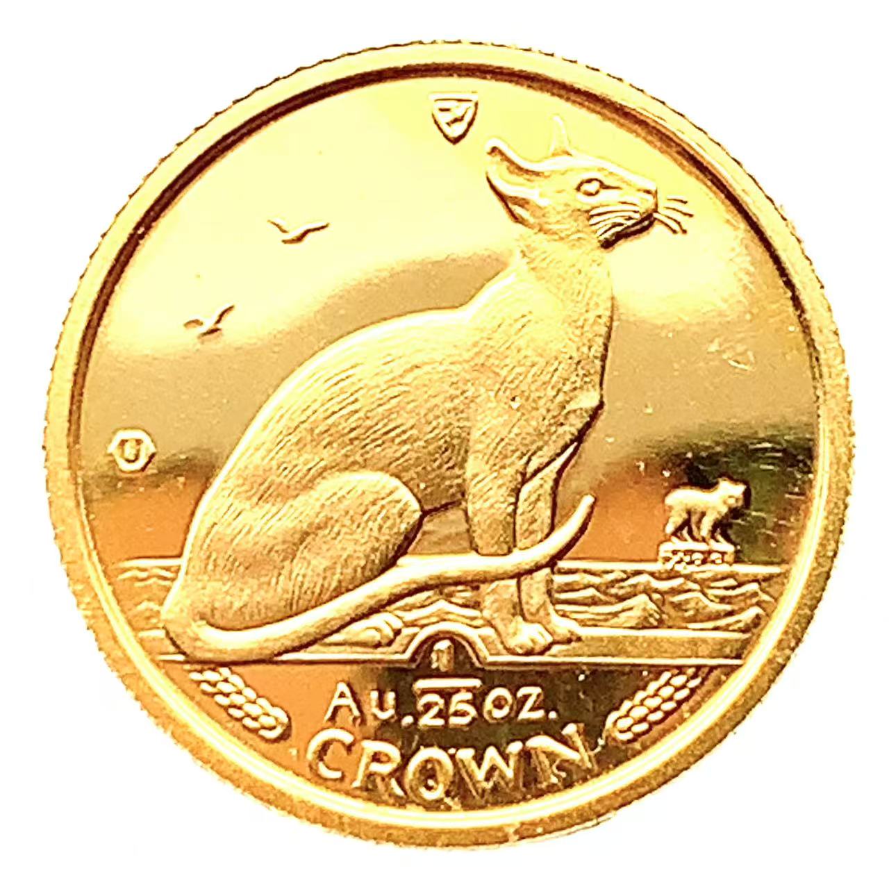 楽天市場】K24 マン島 キャット 金貨 コイン 1/25オンス 1.24g 1993年