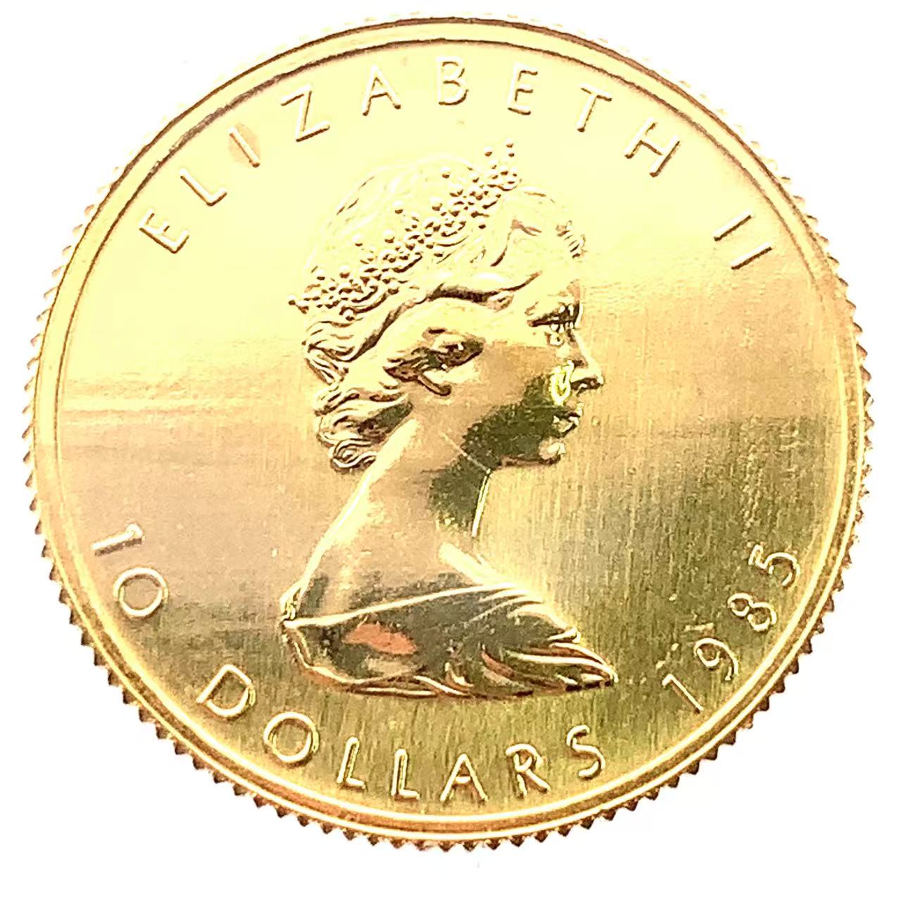 楽天市場】メイプルリーフ金貨 1/4オンス 1985年 純金 24金 7.77g