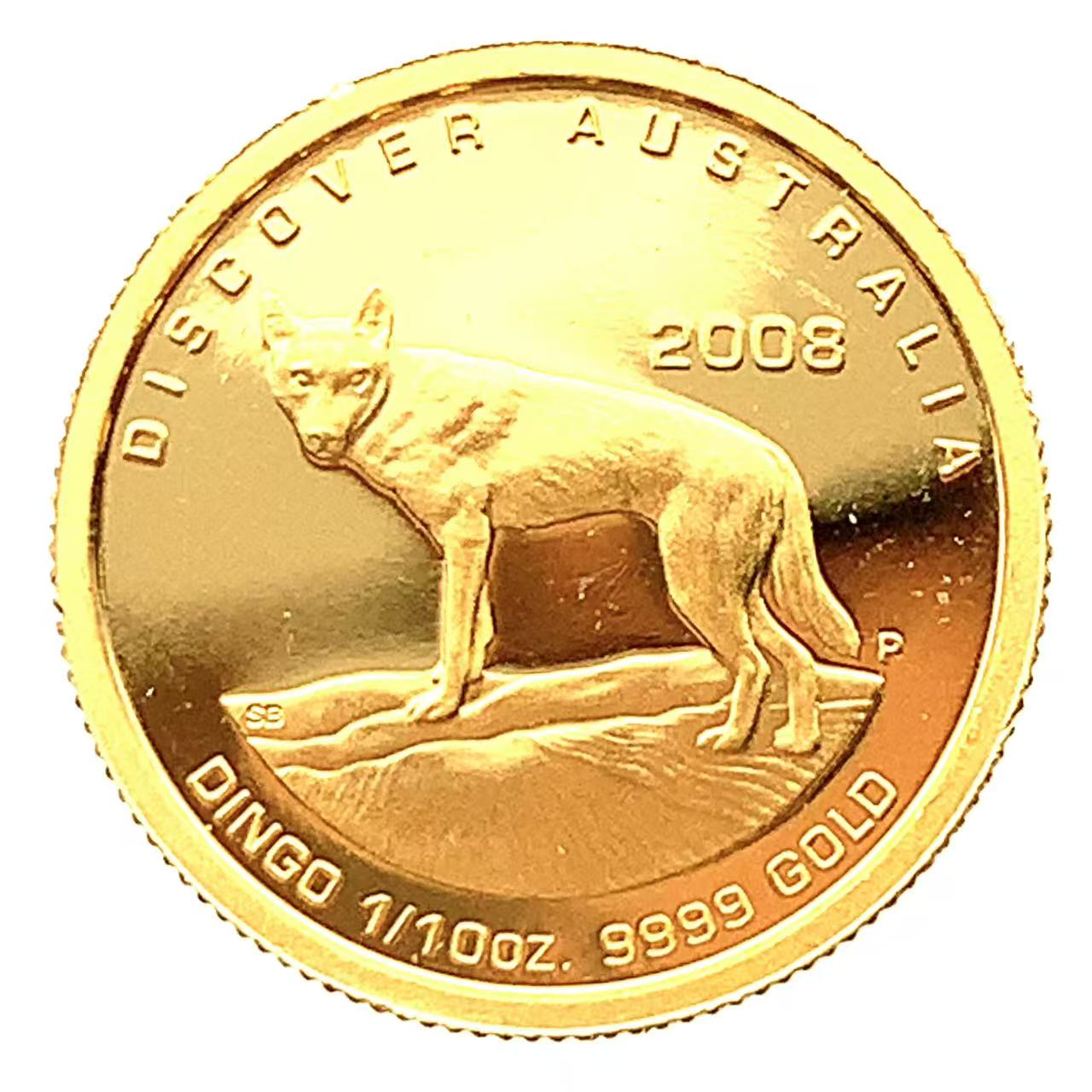 オーストラリア 15ドル金貨 2008年 K24 純金 3.1g コイン 1/10オンス コレクション Gold