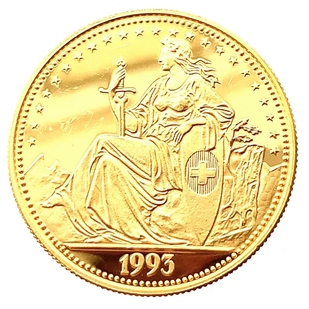 スイス金貨 ゴールド K24 純金 1993年 7.8g 1/4オンス コレクション GOLD