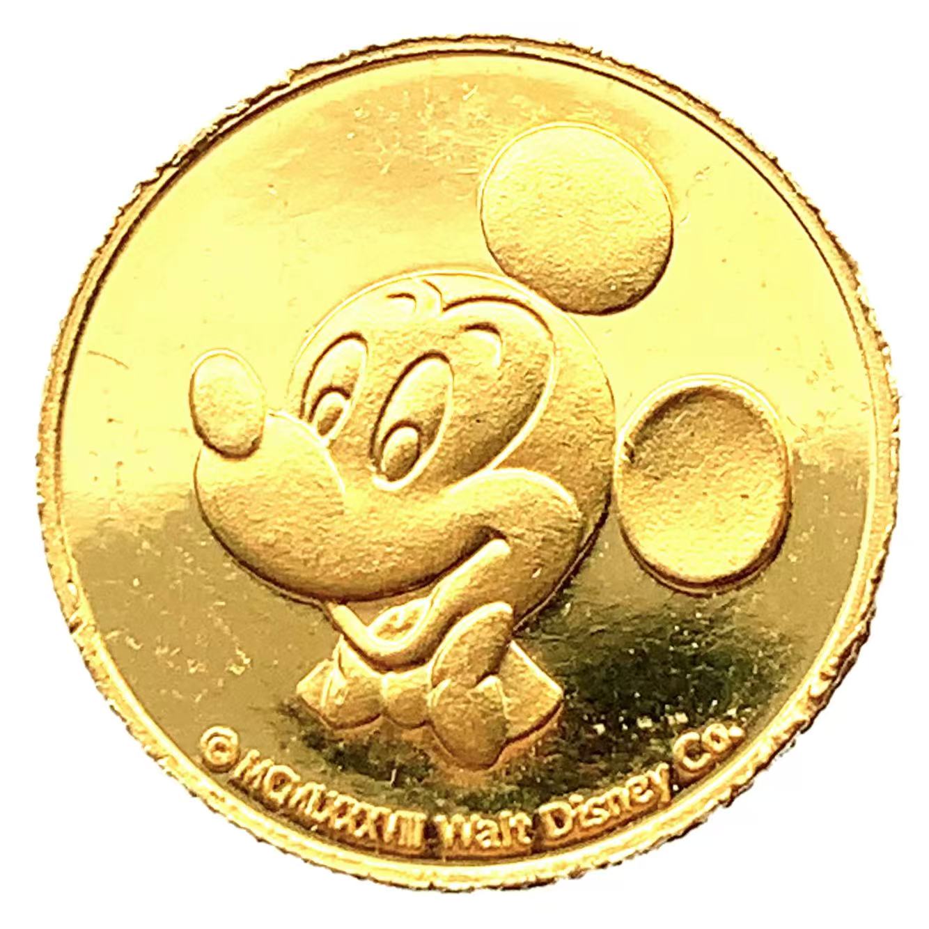 ディズニー金貨 Disney ミッキー 24金 純金 1.5g コイン ゴールド コレクション Gold｜39宝飾販売店