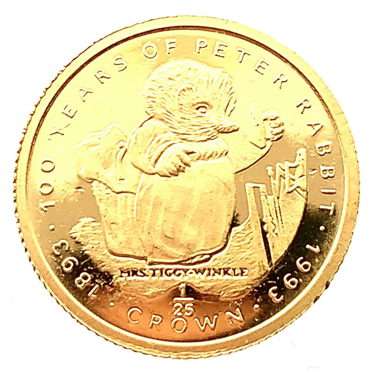 美品 ピーターラビット金貨 エリザベス女王 ジブラルタル 1993年 1/25オンス 1.2g 24金 純金 ゴールド コレクション Gold｜39宝飾販売店