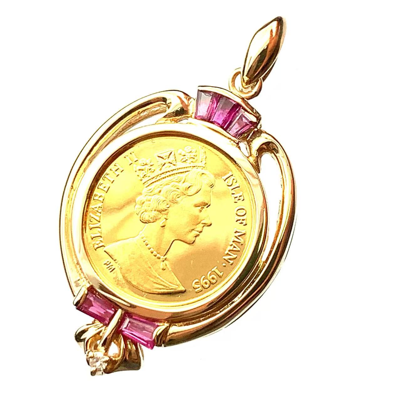 楽天市場】【中古】K24 マン島 キャットコイン キャット金貨 1997