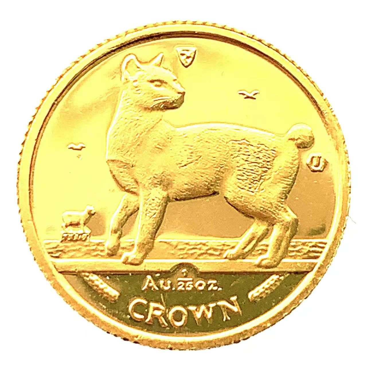 マン島金貨 エリザベス女王 猫 1/25オンス 1994年 1.2g K24 純金 ゴールド コレクション Gold