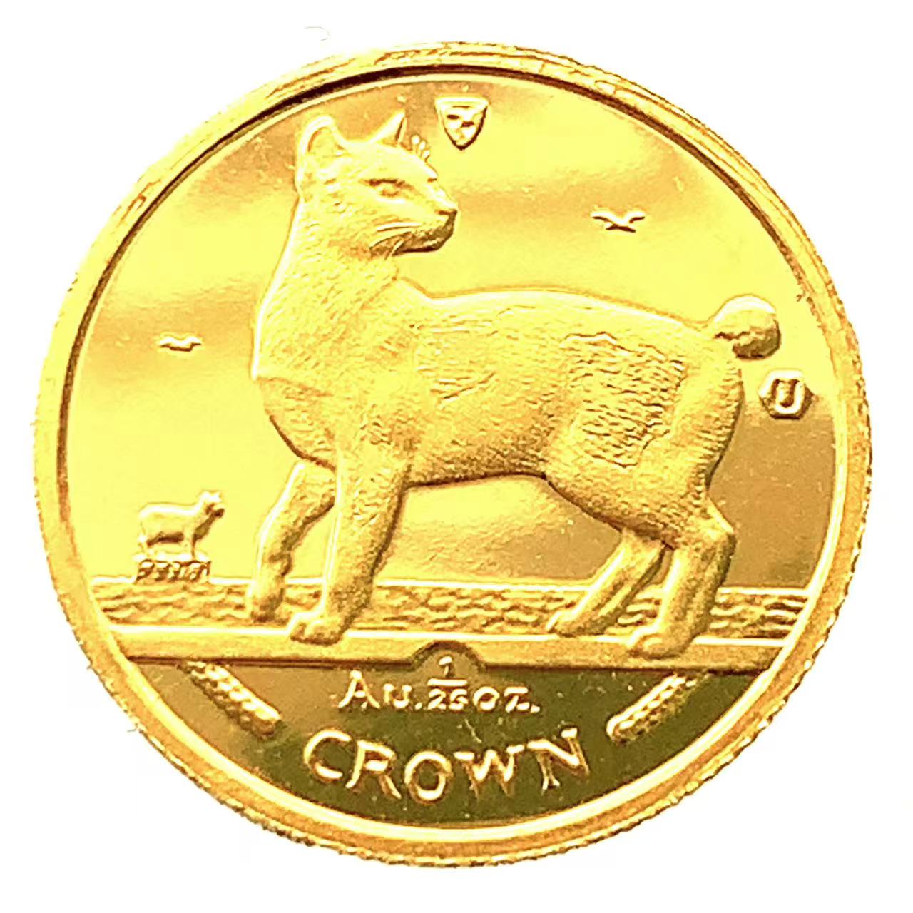 マン島金貨 エリザベス女王 猫 1/25オンス 1994年 1.2g K24 純金 ゴールド コレクション Gold