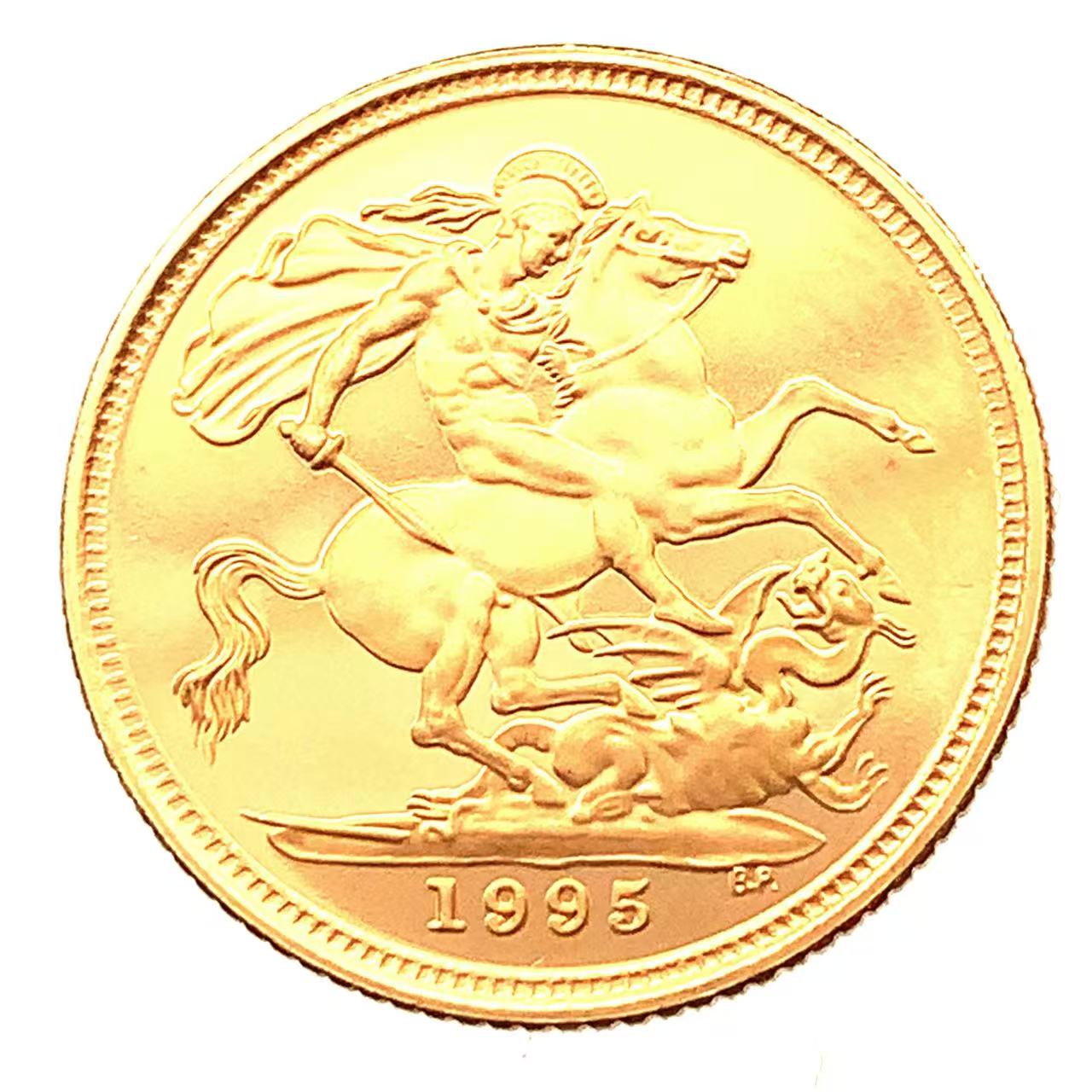 ソブリン金貨 聖ジョージ竜退治 エリザベス2世 金貨 イギリス 1995年 22金 3.9g GOLD コレクション 美品
