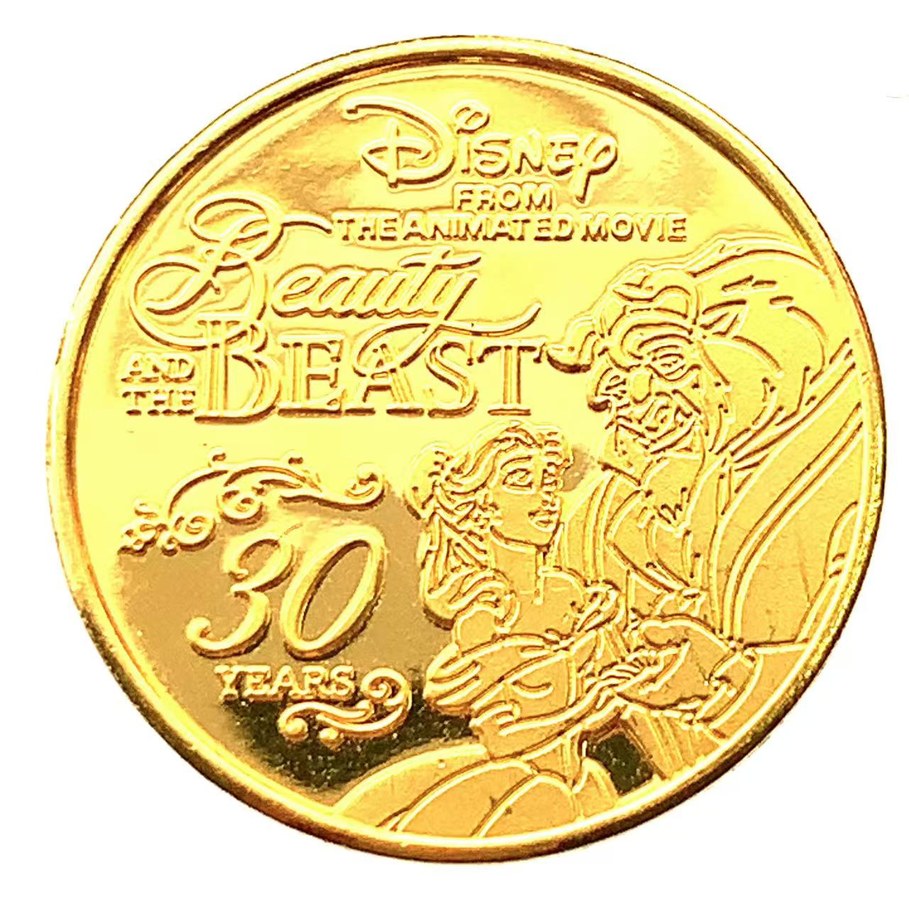 ディズニー金貨 美女と野獣 24金 純金 3.1g コイン コレクション Gold