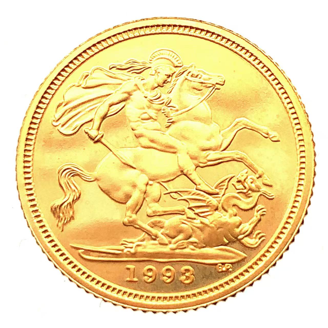 ソブリン金貨 聖ジョージ竜退治 エリザベス2世 金貨 イギリス 1993年 22金 3.9g GOLD コレクション 美品