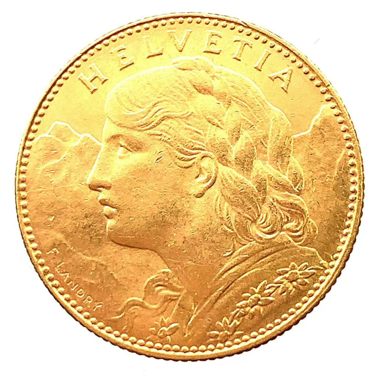 1913年 スイス アルプスの少女 10フラン ブルネリ金貨 21.6金 3.2g コイン コレクション|39宝飾販売店