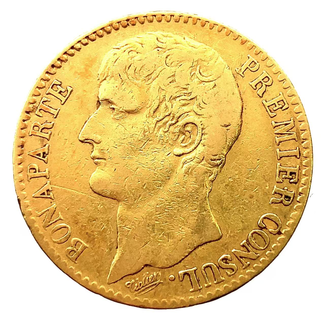 ナポレオン1世 フランス 40フラン金貨 1802年 12.8g 21.6金 コレクション Gold 美品