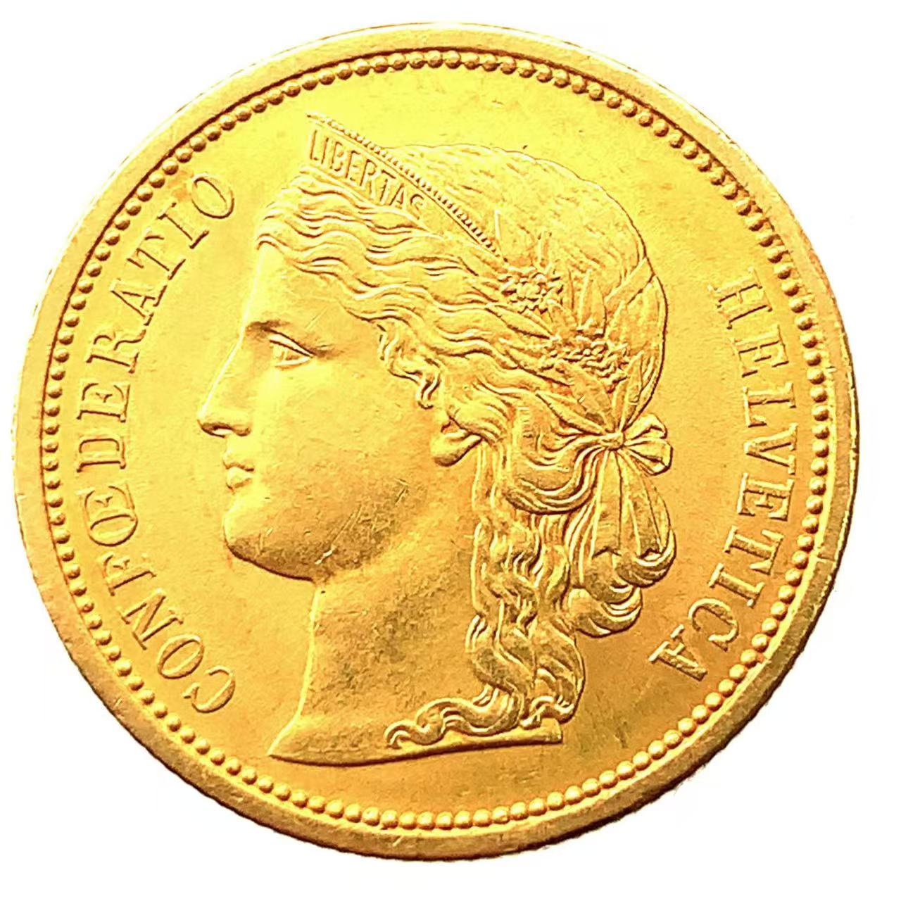 1883年 スイス 20フラン金貨 ヘルベチカ 21.6金 6.4g コイン コレクション