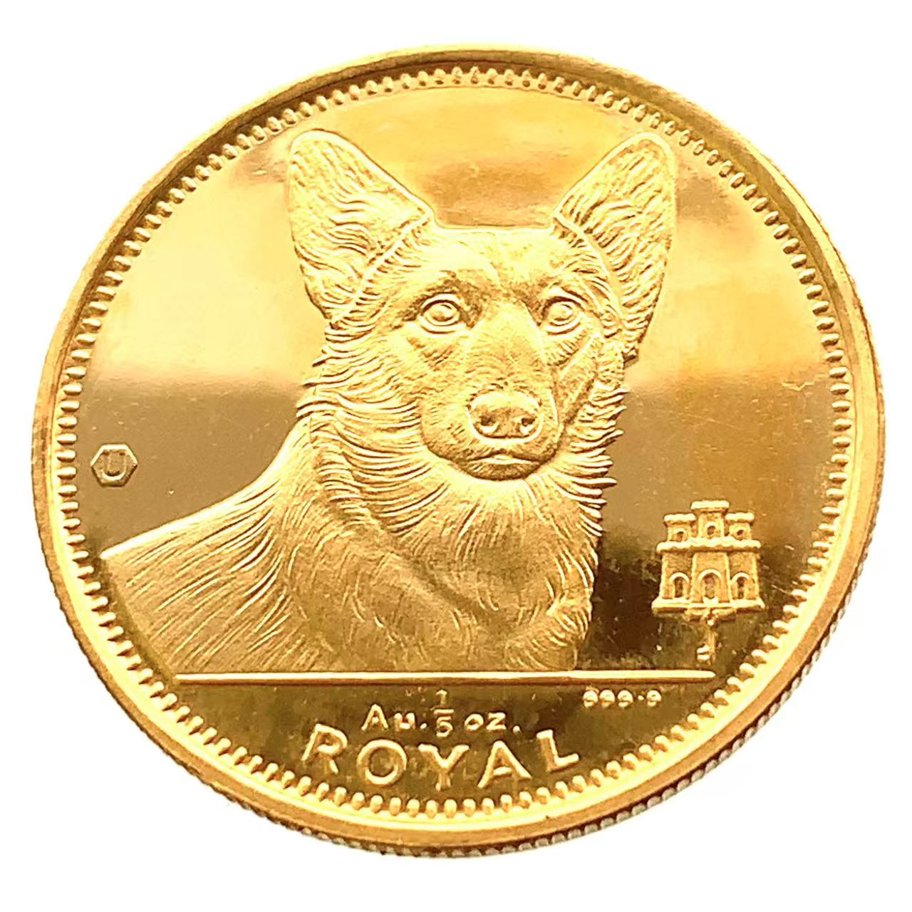 美品 犬金貨 クック諸島 1991年 24金 純金 6.2g 1/5オンス コイン コレクション Gold