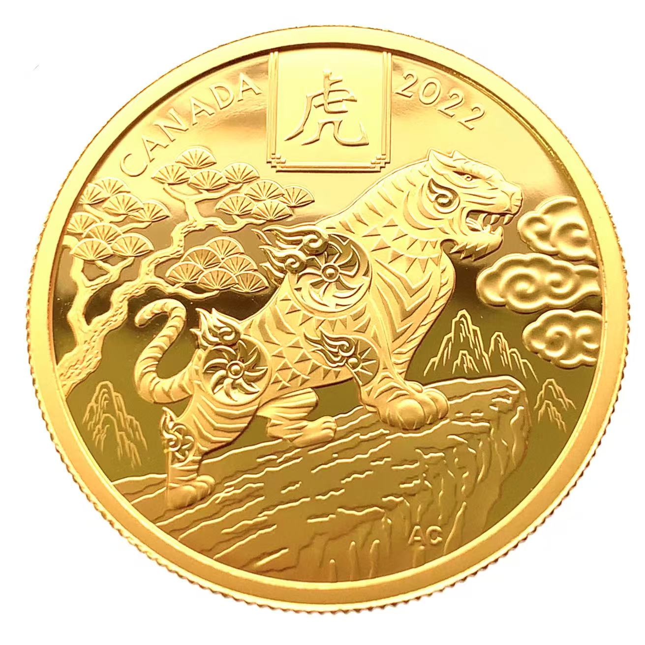 トラ 金貨 カナダ 2022年 15.5g 純金 K24 エリザベス女王 コレクション Gold