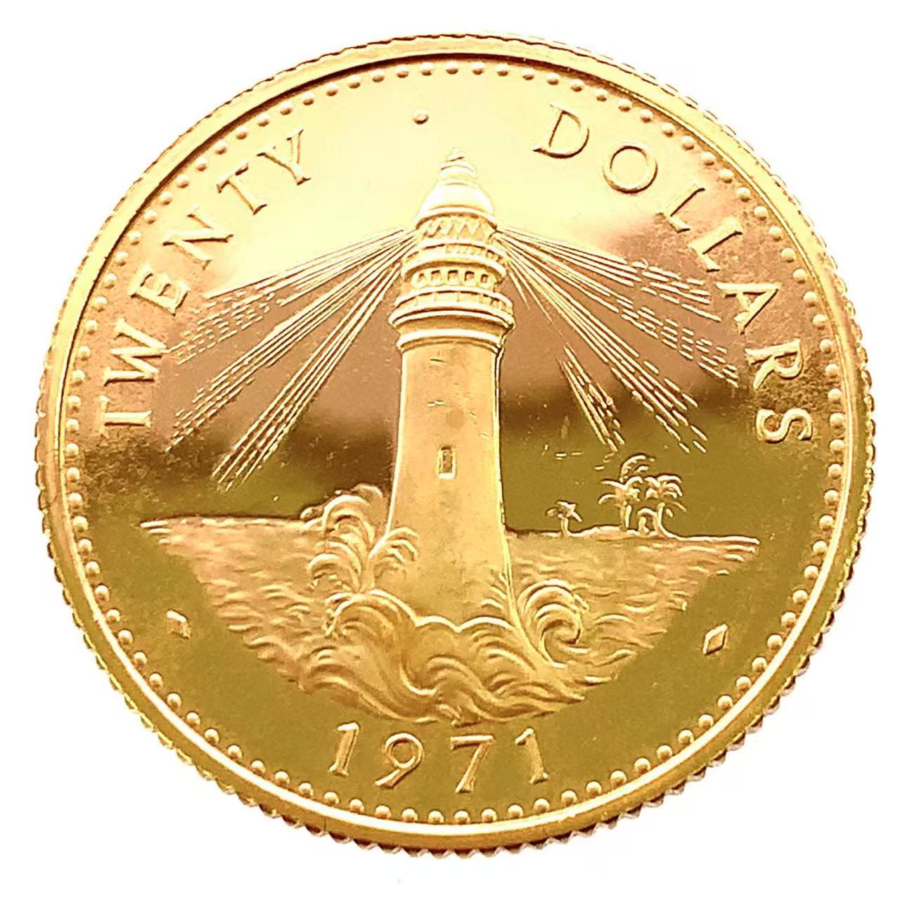 バハマ 20ドル金貨 灯台 エリザベス女王 1971年 7.9g 22金 Gold コレクション|39宝飾販売店