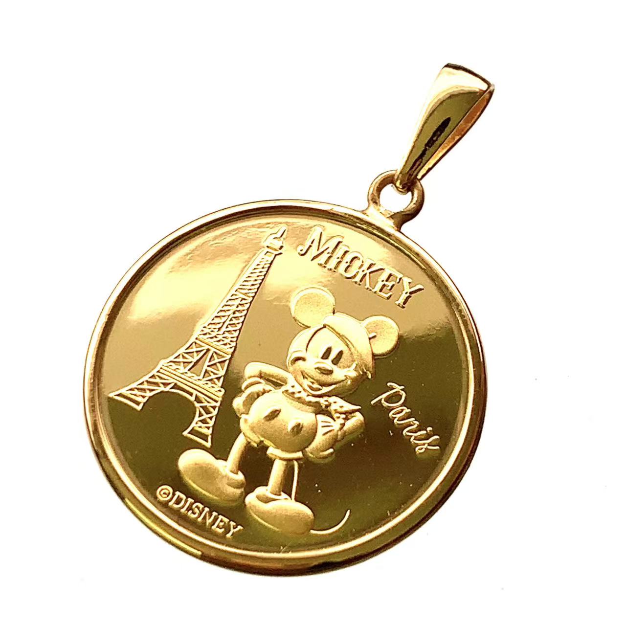 ディズニー ミッキー 金貨 3.7g 純金999 1/10オンス ペンダントトップ コレクション｜39宝飾販売店