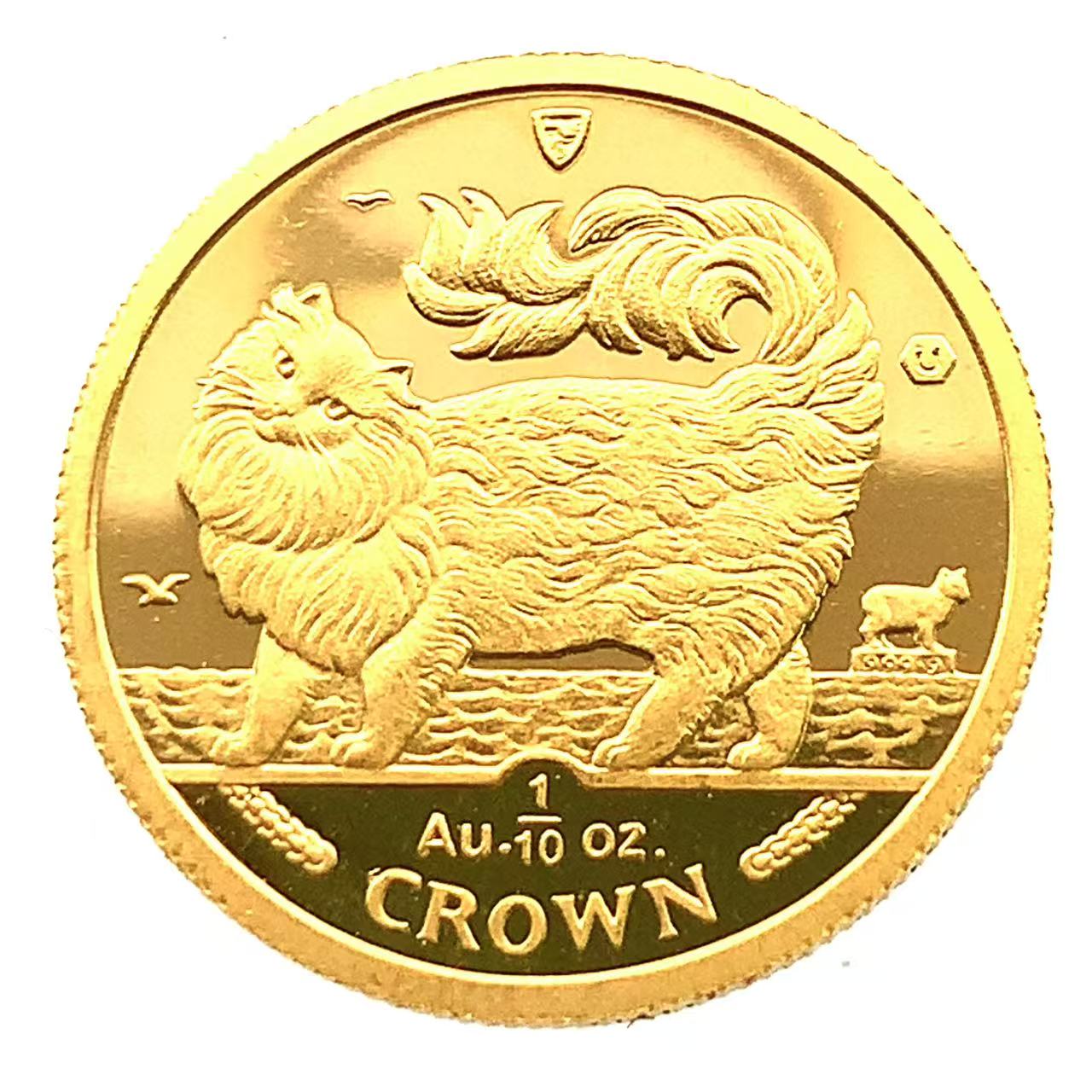 マン島金貨 エリザベス女王 猫 1/10オンス 1993年 3.1g K24 純金 イエローゴールド コレクション Gold｜39宝飾販売店