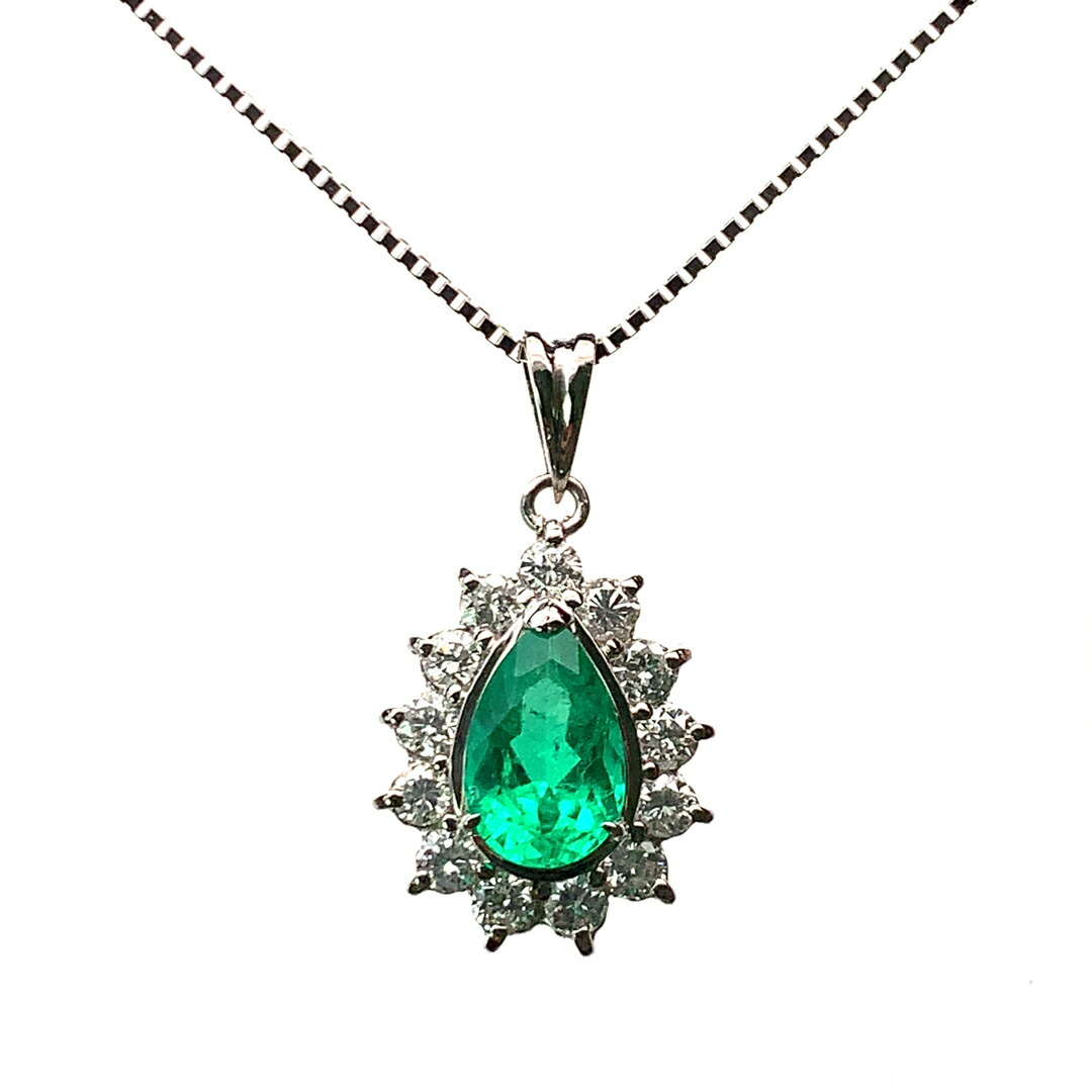楽天市場】ネックレス ペンダント トップ エメラルド 0.38ct