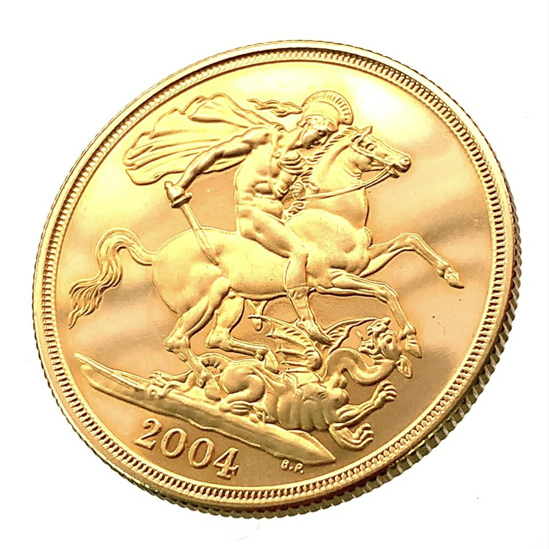ソブリン金貨 聖ジョージ竜退治 エリザベス2世 金貨 イギリス  2004年 22金 16g イエローゴールド GOLD コレクション 美品