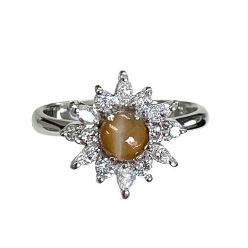 楽天市場】指輪 Pt900 キャッツアイ(猫目石)1.49ct ダイヤ0.30ct 9.5号