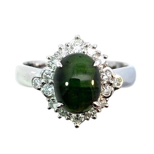 楽天市場】ピンクトルマリンキャッツアイ 2.5ct リング 12.5号 PT900