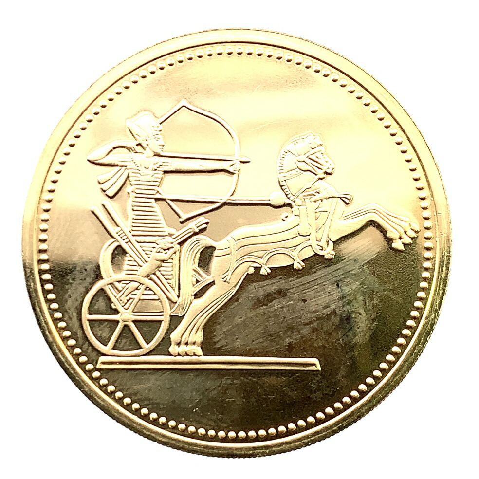 古代戦車 100ポンド金貨 エジプト 1988年 21.6金 17.5g イエローゴールド コレクション アンティークコイン Gold
