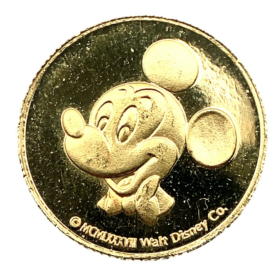 ディズニー金貨 ミッキー 24金 純金 1.5g コイン イエローゴールド コレクション Gold
