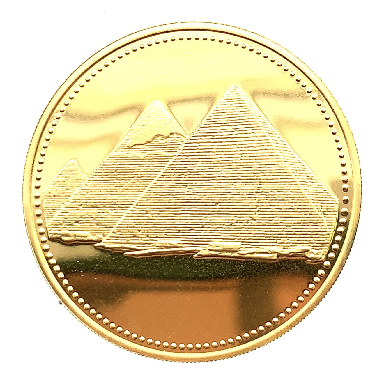 エジプト100ポンド金貨 ピラミッド 1991年 17.5g 21.6金 イエローゴールド コレクション
