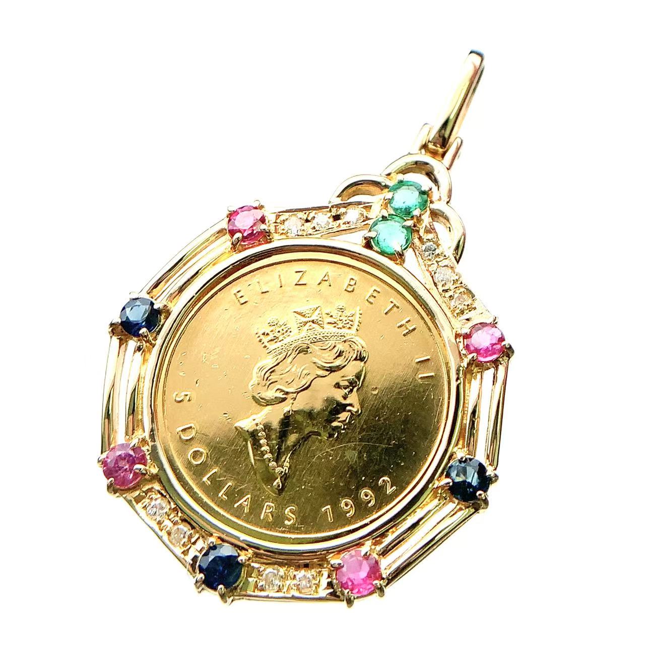 楽天市場】カナダ 1/2OZ エリザベス2世 1990年 20ドル 金貨