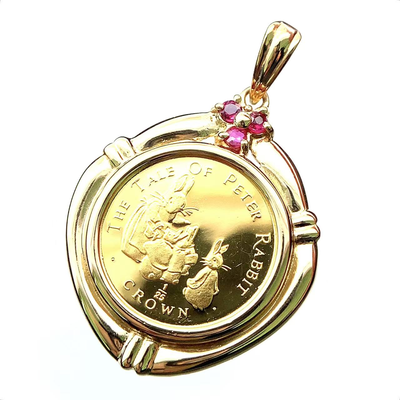 エリザベス/ピーターラビット ペンダントトップ K18YG ダイヤモンド 楽天市場】K24/K18YG 1/10OZ ピーターラビット/THE TALE OF
