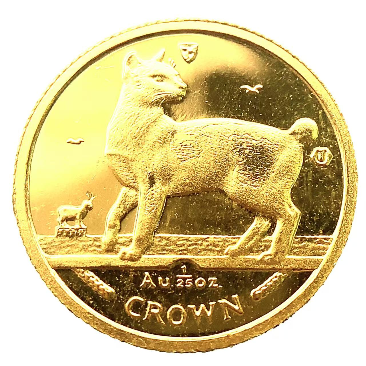 猫金貨 キャット ねこ マン島 1994年 1/25オンス 1.2g 24金 純金 イエローゴールド コレクション Gold 美品