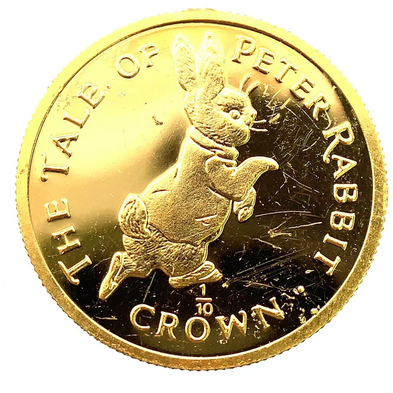 ピーターラビット金貨 ジブラルタル エリザベス女王 1/10オンス 1998年 3.1g 24金 純金 イエローゴールド コレクション Gold 美品