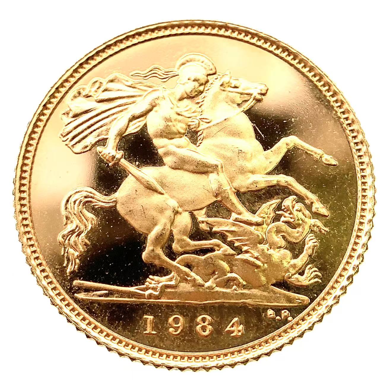 エリザベス2世 金貨 イギリス ソブリン 1984年 22金 3.9g コイン イエローゴールド コレクション Gold