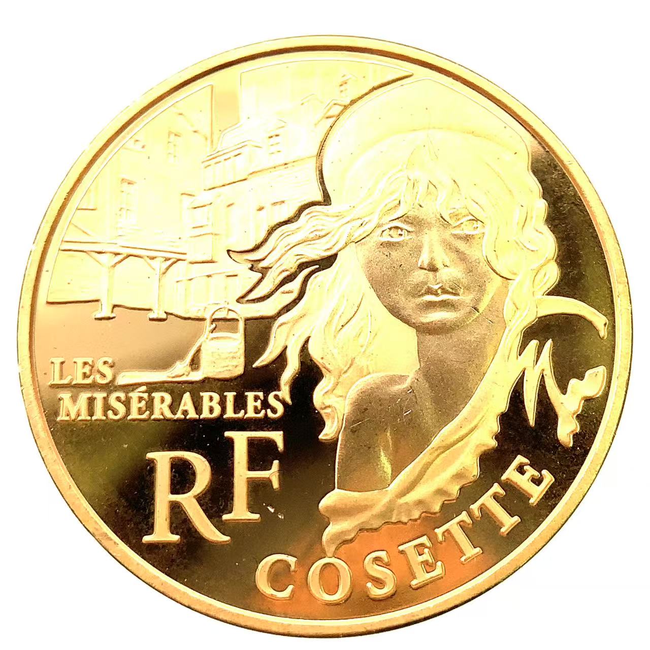 フランス レ・ミゼラブル (コゼット)  50ユーロ金貨 金位920 2011年 8.4g イエローゴールド コイン GOLD コレクション 美品